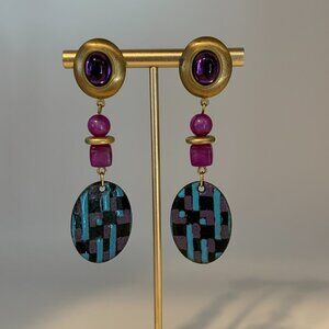 Pretty Colorful Pierced Earrings